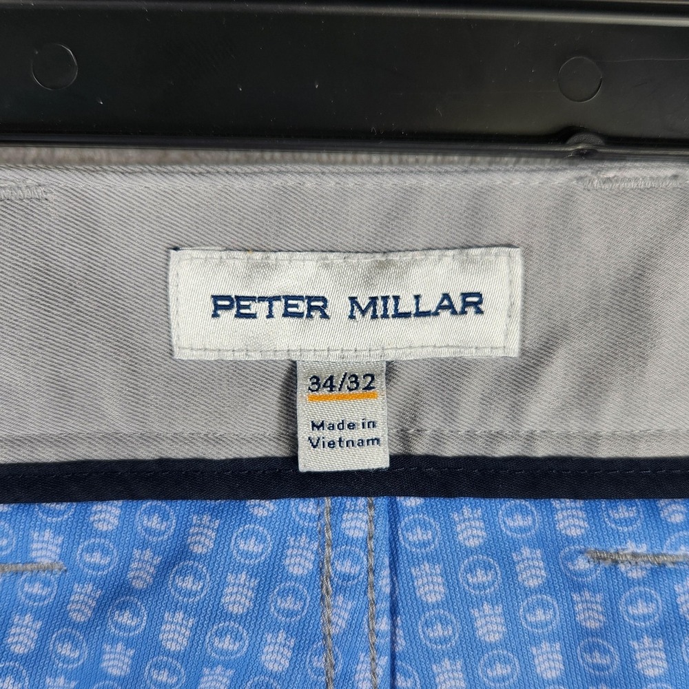 Peter Millar Pants Mens 34x32 Gray EB66 Performance 5 Pocket Chino Golf Casual - Picture 7 of 13